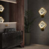 LEDTM® ANNA 61087 Μοντέρνο Φωτιστικό Τοίχου - Απλίκα LED 15W 1800lm 300° AC 220-240V IP20 Ρυθμιζόμενο Λευκό CCT με On/Off 2700K/4500K/6000K - Lumileds SMD Chip - Χρυσό Βούρτσας - Μ25 x Π8 x Υ30cm - 3 Χρόνια Εγγύηση - Image 10
