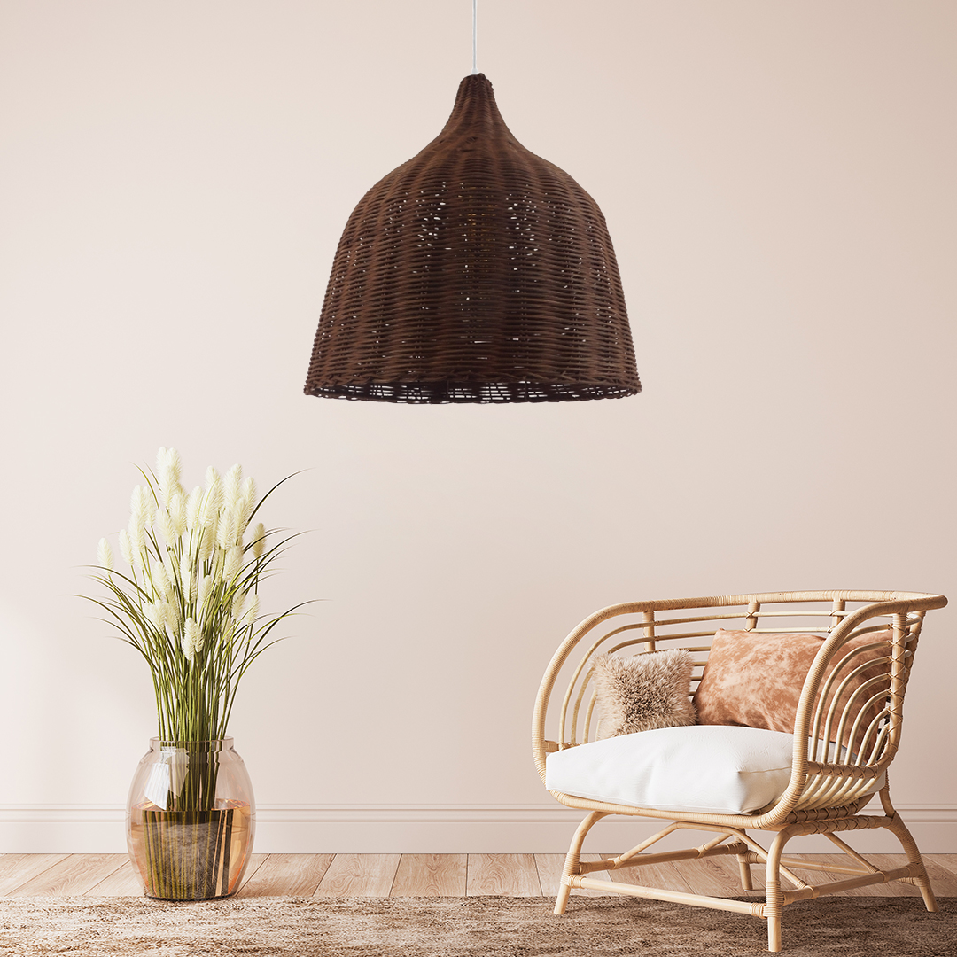 LEDTM® BAHAMAS 01368 Boho Κρεμαστό Φωτιστικό Οροφής με Ντουί 1 x E27 AC 220-240V IP20 - Καφέ - Μ45 x Π45 x Υ45cm - Image 12