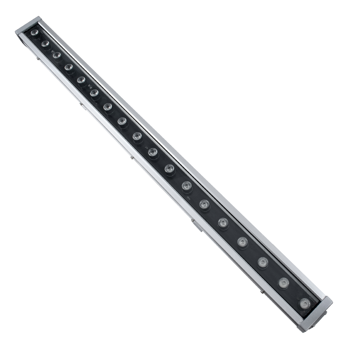 LEDTM® WASHER-DAIA S-90995 Μπάρα Φωτισμού Wall Washer LED 54W 5400lm 30° AC 230V Αδιάβροχο IP65 Μ100 x Π7.5 x Υ7cm Πολύχρωμο RGB DMX512 Display on Body - Ασημί - Image 3