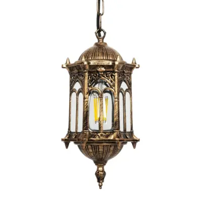 LEDTM® DARCY 00656 Vintage Κρεμαστό Φωτιστικό Οροφής με Ντουί 1 x E27 AC 220-240V IP20 - Μπρούτζινο - Μ15.5 x Π15.5 x Υ32.5cm