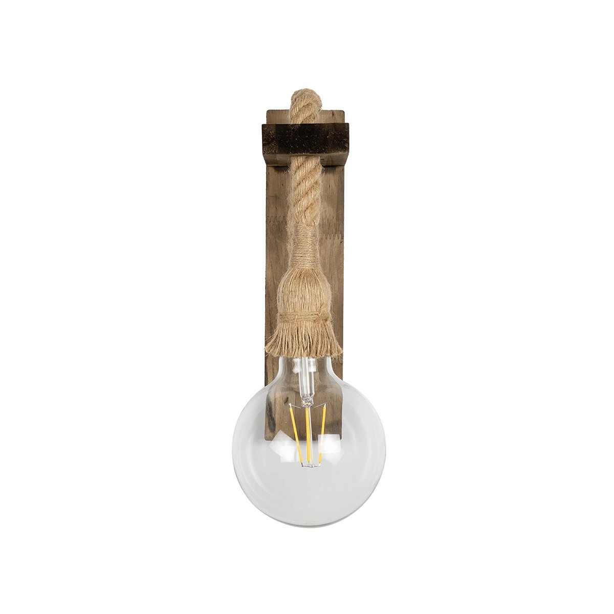 LEDTM® KENSI 00883 Boho Φωτιστικό Τοίχου - Απλίκα με Ντουί 1 x E27 AC 220-240V IP20 - Καφέ & Μπεζ - Μ7 x Π18 x Υ30cm - Image 3