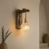 LEDTM® KENSI 00883 Boho Φωτιστικό Τοίχου - Απλίκα με Ντουί 1 x E27 AC 220-240V IP20 - Καφέ & Μπεζ - Μ7 x Π18 x Υ30cm - Image 6