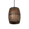 LEDTM® BARREL 00890 Vintage Κρεμαστό Φωτιστικό Οροφής με Ντουί 1 x E27 AC 220-240V IP20 - Kαφέ - Μ24 x Π24 x Υ30cm