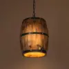 LEDTM® BARREL 00890 Vintage Κρεμαστό Φωτιστικό Οροφής με Ντουί 1 x E27 AC 220-240V IP20 - Kαφέ - Μ24 x Π24 x Υ30cm - Image 2