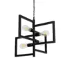 LEDTM® LOOP 00904 Μοντέρνο Κρεμαστό Φωτιστικό Οροφής με Ντουί 4 x E27 AC 220-240V IP20 - Μαύρο - Μ52 x Π52 x Υ45cm