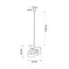 LEDTM® LOOP 00904 Μοντέρνο Κρεμαστό Φωτιστικό Οροφής με Ντουί 4 x E27 AC 220-240V IP20 - Μαύρο - Μ52 x Π52 x Υ45cm - Image 5