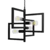 LEDTM® LOOP 00904 Μοντέρνο Κρεμαστό Φωτιστικό Οροφής με Ντουί 4 x E27 AC 220-240V IP20 - Μαύρο - Μ52 x Π52 x Υ45cm - Image 7