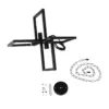 LEDTM® LOOP 00904 Μοντέρνο Κρεμαστό Φωτιστικό Οροφής με Ντουί 4 x E27 AC 220-240V IP20 - Μαύρο - Μ52 x Π52 x Υ45cm - Image 13