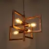 LEDTM® LOOP 00905 Μοντέρνο Κρεμαστό Φωτιστικό Οροφής με Ντουί 4 x E27 AC 220-240V IP20 - Χάλκινο - Μ52 x Π52 x Υ42cm - Image 2