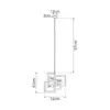 LEDTM® LOOP 00905 Μοντέρνο Κρεμαστό Φωτιστικό Οροφής με Ντουί 4 x E27 AC 220-240V IP20 - Χάλκινο - Μ52 x Π52 x Υ42cm - Image 5