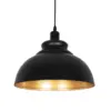 LEDTM® ANDY 01000 Μοντέρνο Κρεμαστό Φωτιστικό Οροφής με Ντουί 1 x E27 AC 220-240V IP20 - Μαύρο & Χρυσό - Μ35 x Π35 x Υ28cm