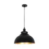LEDTM® ANDY 01000 Μοντέρνο Κρεμαστό Φωτιστικό Οροφής με Ντουί 1 x E27 AC 220-240V IP20 - Μαύρο & Χρυσό - Μ35 x Π35 x Υ28cm - Image 3
