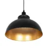 LEDTM® ANDY 01000 Μοντέρνο Κρεμαστό Φωτιστικό Οροφής με Ντουί 1 x E27 AC 220-240V IP20 - Μαύρο & Χρυσό - Μ35 x Π35 x Υ28cm - Image 8