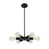 LEDTM® CONFOR 01036 Μοντέρνο Φωτιστικό Οροφής με Ντουί 6 x E27 AC 220-240V IP20 - Μαύρο - Μ26 x Π26 x Υ4cm