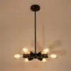 LEDTM® CONFOR 01036 Μοντέρνο Φωτιστικό Οροφής με Ντουί 6 x E27 AC 220-240V IP20 - Μαύρο - Μ26 x Π26 x Υ4cm - Image 2