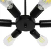 LEDTM® CONFOR 01036 Μοντέρνο Φωτιστικό Οροφής με Ντουί 6 x E27 AC 220-240V IP20 - Μαύρο - Μ26 x Π26 x Υ4cm - Image 4