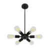 LEDTM® CONFOR 01036 Μοντέρνο Φωτιστικό Οροφής με Ντουί 6 x E27 AC 220-240V IP20 - Μαύρο - Μ26 x Π26 x Υ4cm - Image 8