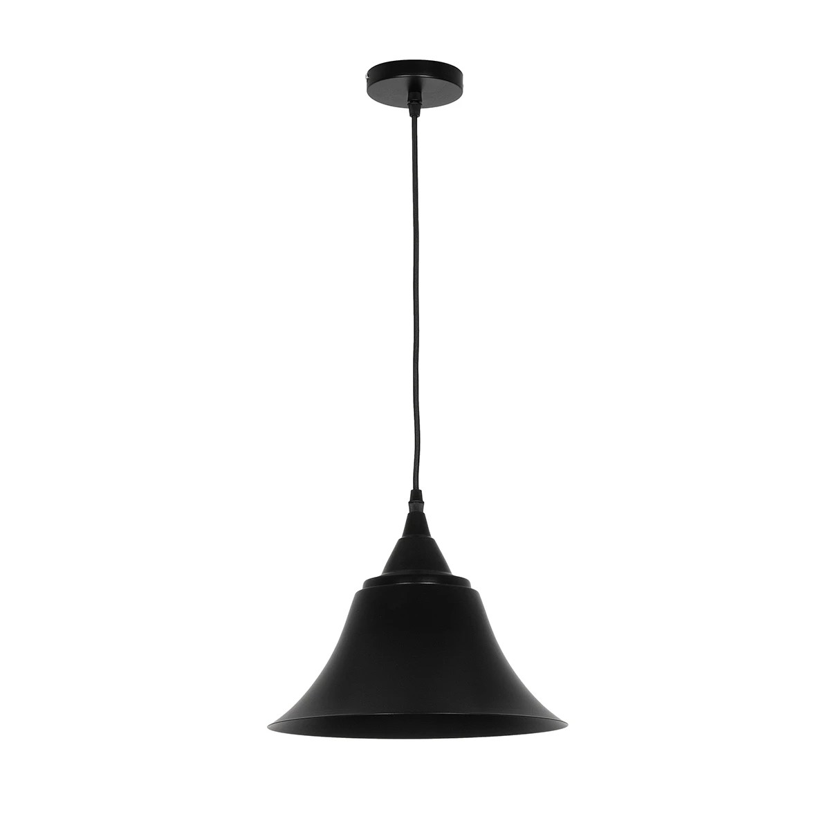 LEDTM® CLOCHER 01041 Vintage Κρεμαστό Φωτιστικό Οροφής με Ντουί 1 x E27 AC 220-240V IP20 - Μαύρο - Μ29 x Π29 x Υ34cm - Image 3