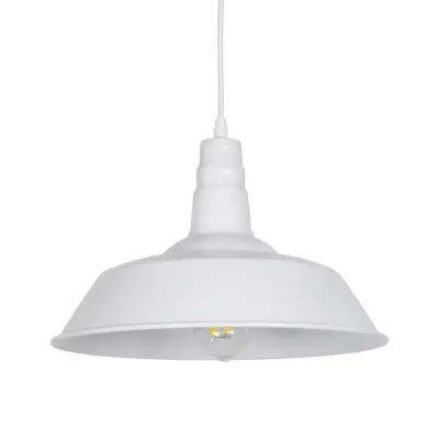 LEDTM® RAY 01043 Vintage Κρεμαστό Φωτιστικό Οροφής με Ντουί 1 x E27 AC 220-240V IP20 - Λευκό - Μ36 x Π36 x Υ25cm