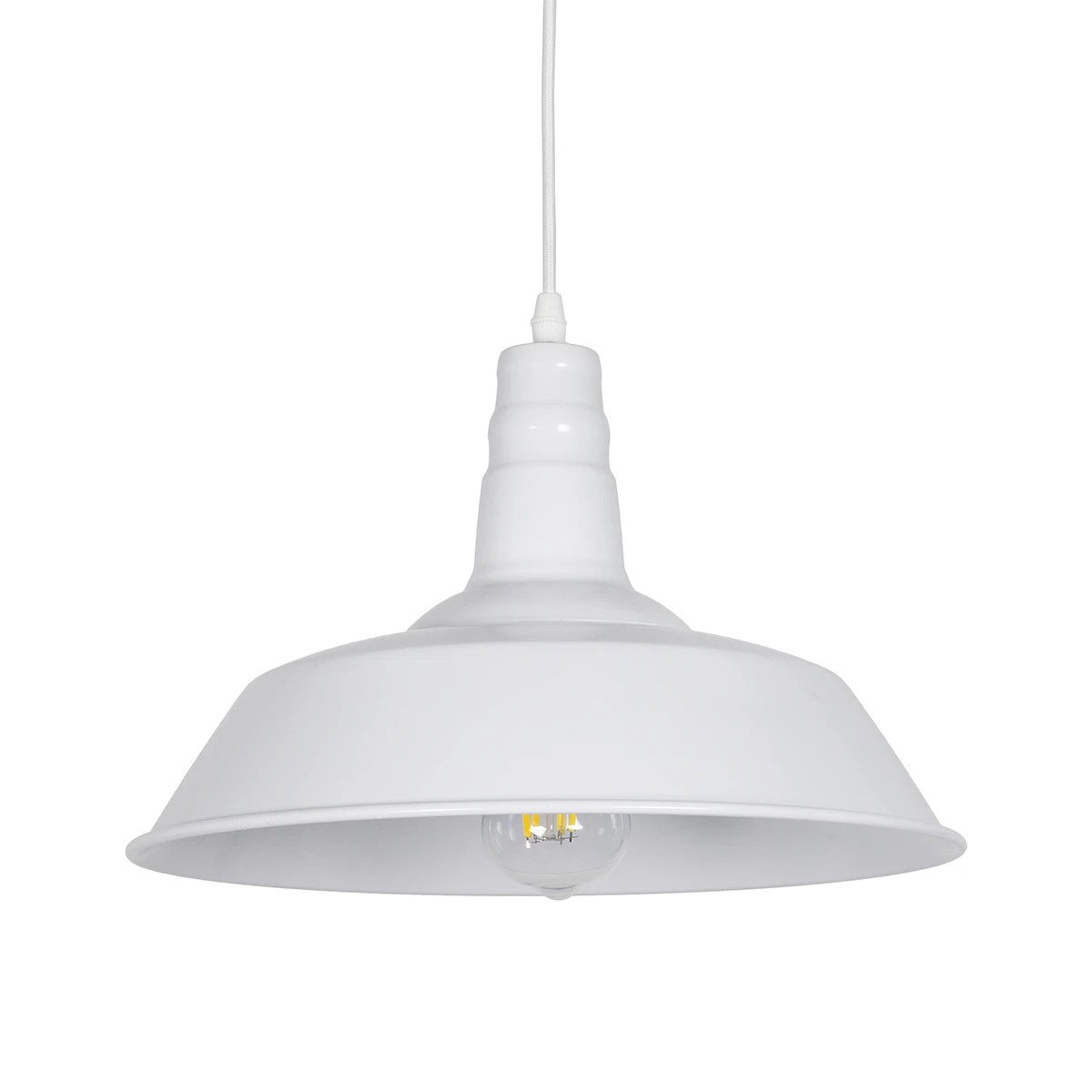 LEDTM® RAY 01043 Vintage Κρεμαστό Φωτιστικό Οροφής με Ντουί 1 x E27 AC 220-240V IP20 - Λευκό - Μ36 x Π36 x Υ25cm