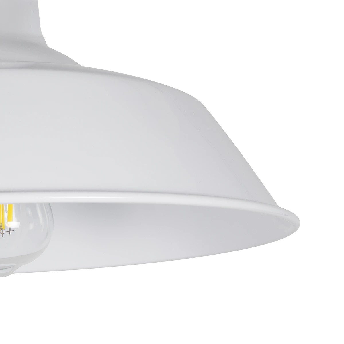 LEDTM® RAY 01043 Vintage Κρεμαστό Φωτιστικό Οροφής με Ντουί 1 x E27 AC 220-240V IP20 - Λευκό - Μ36 x Π36 x Υ25cm - Image 4