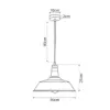 LEDTM® RAY 01043 Vintage Κρεμαστό Φωτιστικό Οροφής με Ντουί 1 x E27 AC 220-240V IP20 - Λευκό - Μ36 x Π36 x Υ25cm - Image 5