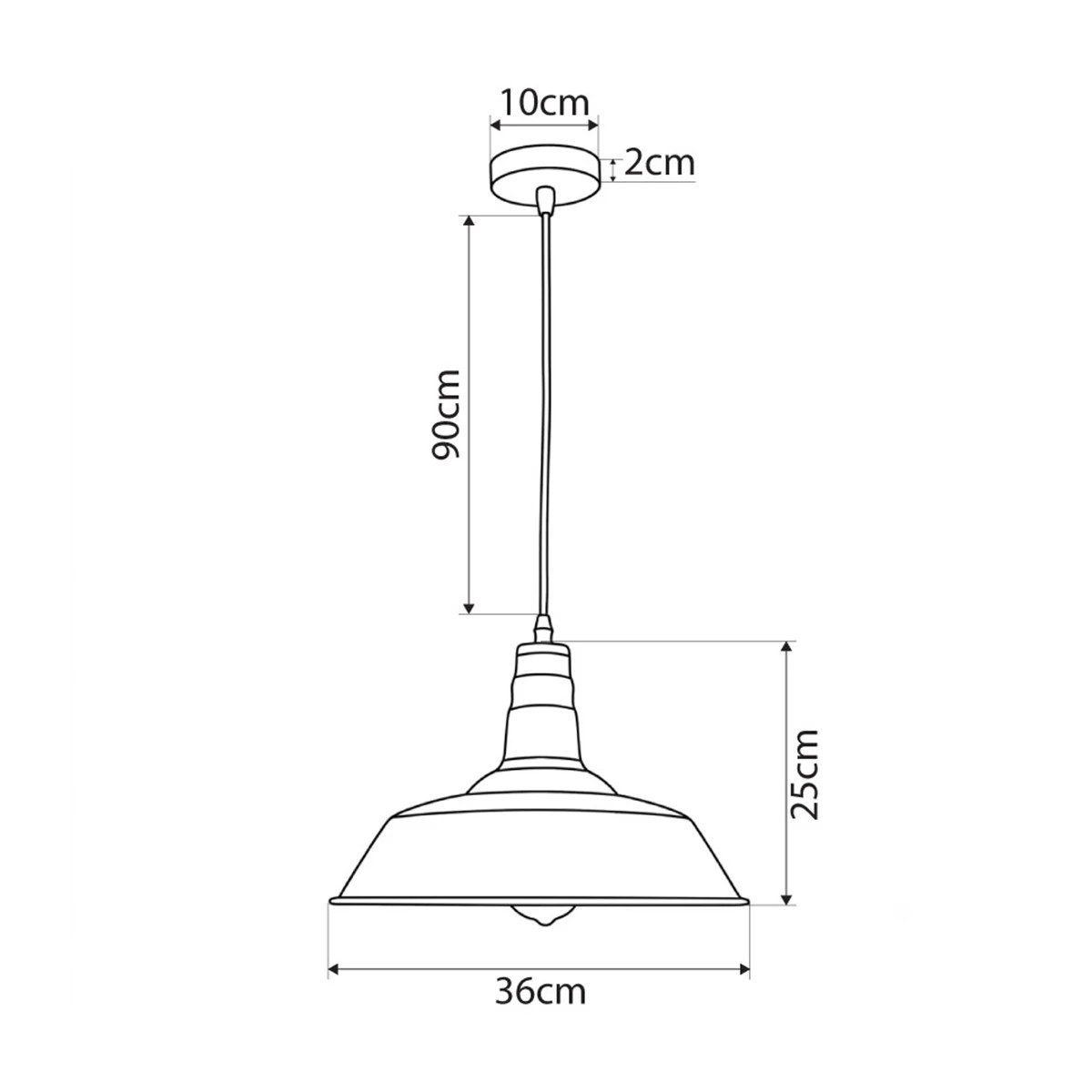 LEDTM® RAY 01043 Vintage Κρεμαστό Φωτιστικό Οροφής με Ντουί 1 x E27 AC 220-240V IP20 - Λευκό - Μ36 x Π36 x Υ25cm - Image 5