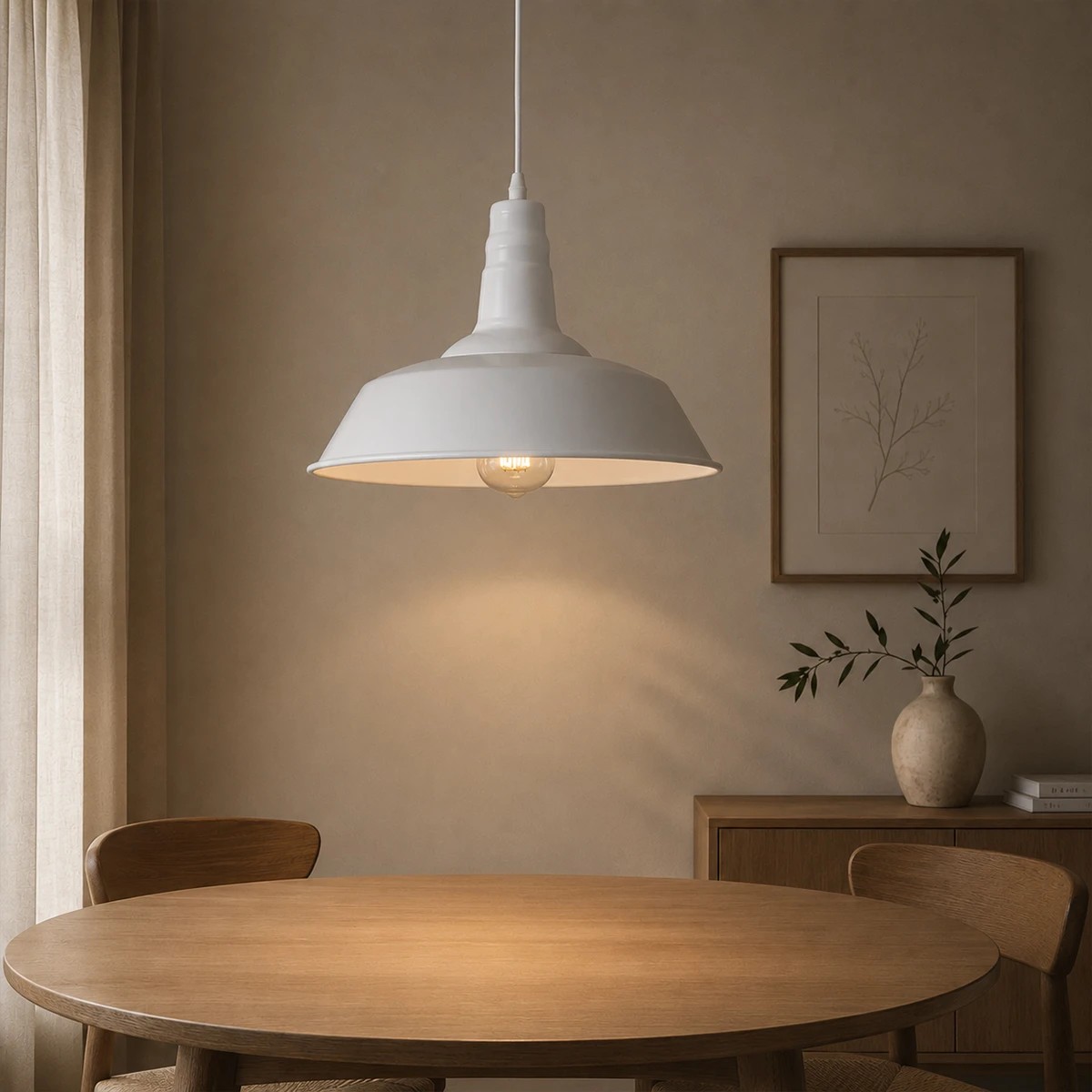 LEDTM® RAY 01043 Vintage Κρεμαστό Φωτιστικό Οροφής με Ντουί 1 x E27 AC 220-240V IP20 - Λευκό - Μ36 x Π36 x Υ25cm - Image 6