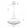 LEDTM® RAY 01048 Vintage Κρεμαστό Φωτιστικό Οροφής με Ντουί 1 x E27 AC 220-240V IP20 - Μαύρο - Μ46 x Π46 x Υ39cm - Image 5
