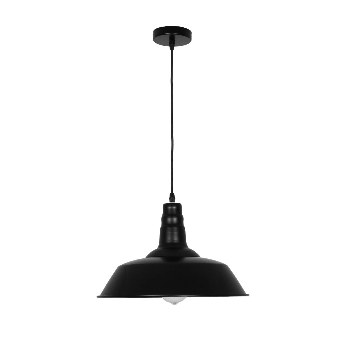 LEDTM® RAY 01049 Vintage Κρεμαστό Φωτιστικό Οροφής με Ντουί 1 x E27 AC 220-240V IP20 - Μαύρο - Μ36 x Π36 x Υ25cm - Image 3