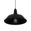 LEDTM® RAY 01049 Vintage Κρεμαστό Φωτιστικό Οροφής με Ντουί 1 x E27 AC 220-240V IP20 - Μαύρο - Μ36 x Π36 x Υ25cm - Image 9