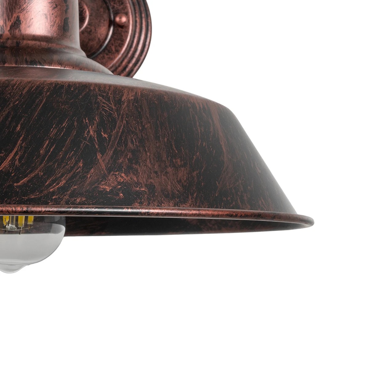 LEDTM® RAY 01052 Vintage Φωτιστικό Τοίχου - Απλίκα με Ντουί 1 x E27 AC 220-240V IP20 - Χάλκινο Εφέ Σκουριάς - Μ35 x Π40 x Υ32cm - Image 4
