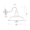 LEDTM® RAY 01052 Vintage Φωτιστικό Τοίχου - Απλίκα με Ντουί 1 x E27 AC 220-240V IP20 - Χάλκινο Εφέ Σκουριάς - Μ35 x Π40 x Υ32cm - Image 5