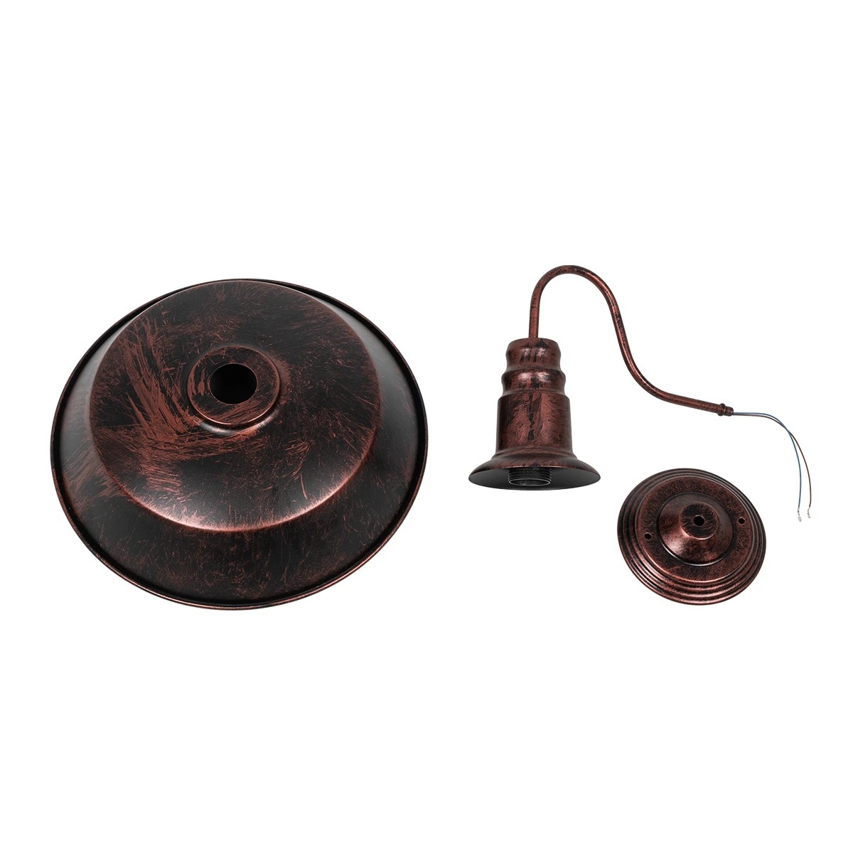 LEDTM® RAY 01052 Vintage Φωτιστικό Τοίχου - Απλίκα με Ντουί 1 x E27 AC 220-240V IP20 - Χάλκινο Εφέ Σκουριάς - Μ35 x Π40 x Υ32cm - Image 10