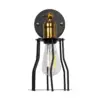 LEDTM® CATEL 01054 Vintage Φωτιστικό Τοίχου - Απλίκα με Ντουί 1 x E27 AC 220-240V IP20 - Μαύρο & Χρυσό - Μ15 x Π23 x Υ30cm - Image 3