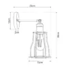 LEDTM® CATEL 01054 Vintage Φωτιστικό Τοίχου - Απλίκα με Ντουί 1 x E27 AC 220-240V IP20 - Μαύρο & Χρυσό - Μ15 x Π23 x Υ30cm - Image 5