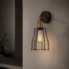 LEDTM® CATEL 01054 Vintage Φωτιστικό Τοίχου - Απλίκα με Ντουί 1 x E27 AC 220-240V IP20 - Μαύρο & Χρυσό - Μ15 x Π23 x Υ30cm - Image 6