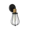 LEDTM® CATEL 01056 Vintage Φωτιστικό Τοίχου - Απλίκα με Ντουί 1 x E27 AC 220-240V IP20 - Μαύρο & Χρυσό - Μ12 x 15 x Υ32cm