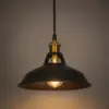 LEDTM® ANER 01073 Vintage Κρεμαστό Φωτιστικό Οροφής με Ντουί 1 x E27 AC 220-240V IP20 - Μαύρο & Χρυσό - Μ27.5 x Π27.5 x Υ19cm - Image 2