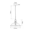 LEDTM® ANER 01073 Vintage Κρεμαστό Φωτιστικό Οροφής με Ντουί 1 x E27 AC 220-240V IP20 - Μαύρο & Χρυσό - Μ27.5 x Π27.5 x Υ19cm - Image 5