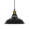LEDTM® ANER 01073 Vintage Κρεμαστό Φωτιστικό Οροφής με Ντουί 1 x E27 AC 220-240V IP20 - Μαύρο & Χρυσό - Μ27.5 x Π27.5 x Υ19cm - Image 7