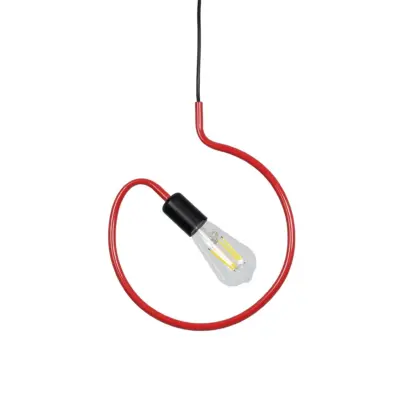 LEDTM® LIBBY 01095-1 Παιδικό Κρεμαστό Φωτιστικό Οροφής με Ντουί 1 x E27 AC 220-240V IP20 - Κόκκινο - Μ28 x Π4 x Υ34cm