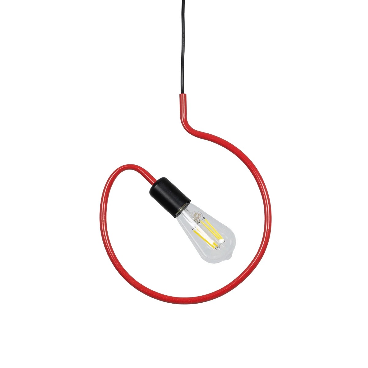 LEDTM® LIBBY 01095-1 Παιδικό Κρεμαστό Φωτιστικό Οροφής με Ντουί 1 x E27 AC 220-240V IP20 - Κόκκινο - Μ28 x Π4 x Υ34cm