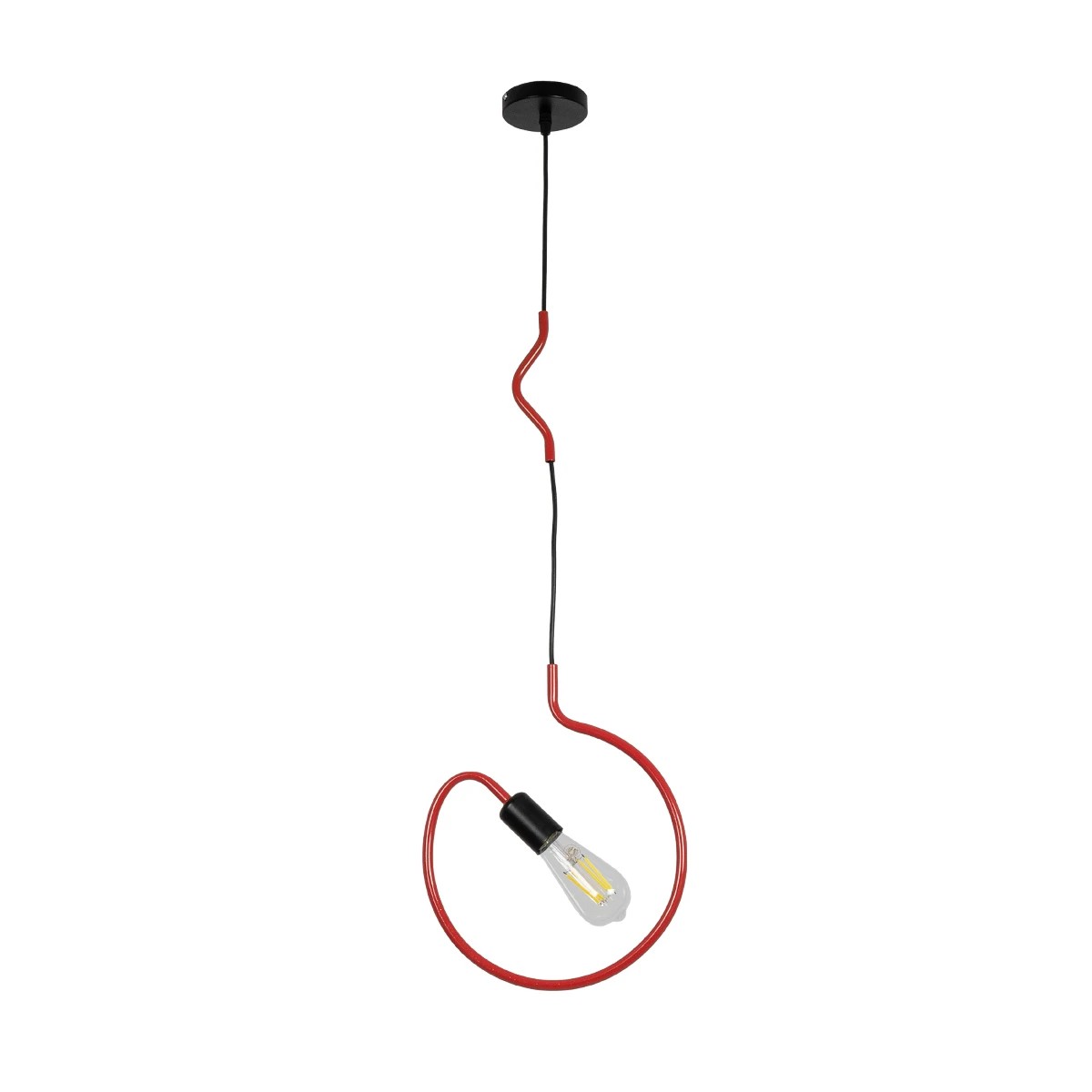 LEDTM® LIBBY 01095-1 Παιδικό Κρεμαστό Φωτιστικό Οροφής με Ντουί 1 x E27 AC 220-240V IP20 - Κόκκινο - Μ28 x Π4 x Υ34cm - Image 3