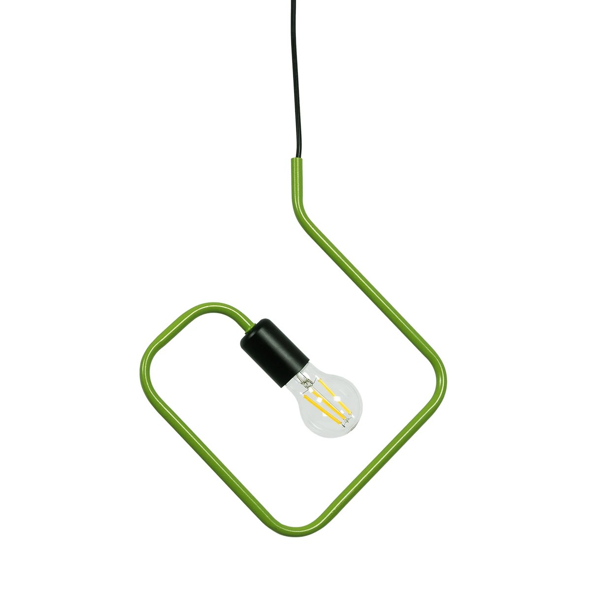 LEDTM® LIBBY 01096-1 Παιδικό Κρεμαστό Φωτιστικό Οροφής με Ντουί 1 x E27 AC 220-240V IP20 - Πράσινο & Μαύρο - Μ31 x Π4 x Υ37.5cm