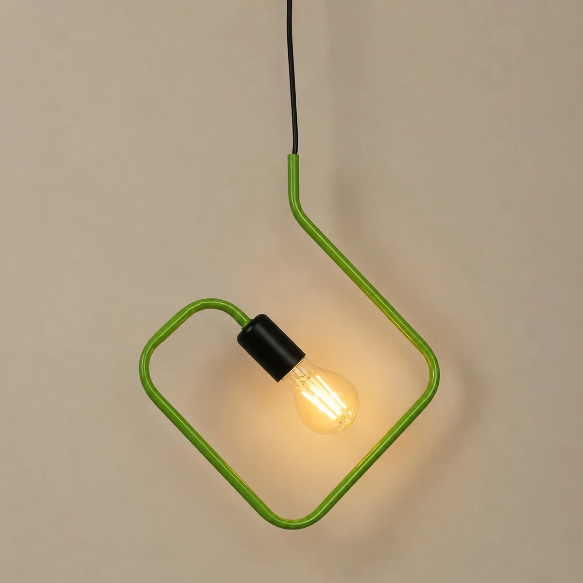 LEDTM® LIBBY 01096-1 Παιδικό Κρεμαστό Φωτιστικό Οροφής με Ντουί 1 x E27 AC 220-240V IP20 - Πράσινο & Μαύρο - Μ31 x Π4 x Υ37.5cm - Image 2
