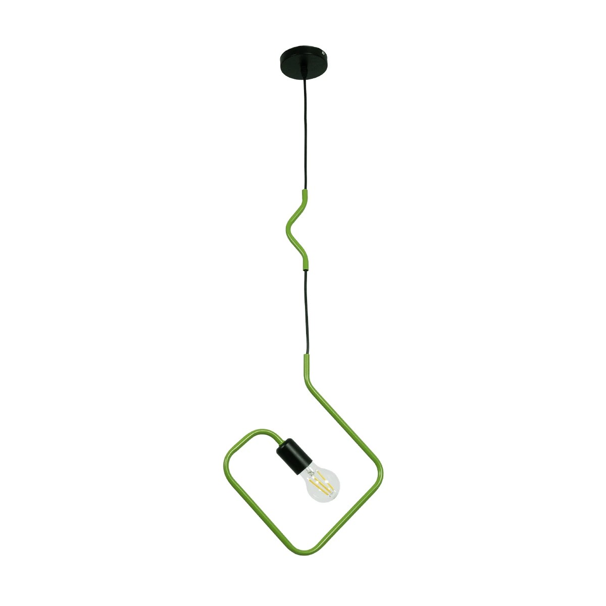 LEDTM® LIBBY 01096-1 Παιδικό Κρεμαστό Φωτιστικό Οροφής με Ντουί 1 x E27 AC 220-240V IP20 - Πράσινο & Μαύρο - Μ31 x Π4 x Υ37.5cm - Image 3