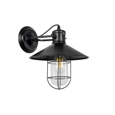 LEDTM® CELL 01118 Vintage Φωτιστικό Τοίχου - Απλίκα με Ντουί 1 x E27 AC 220-240V IP20 - Μαύρο - Μ26.5 x Π32 x Υ30cm