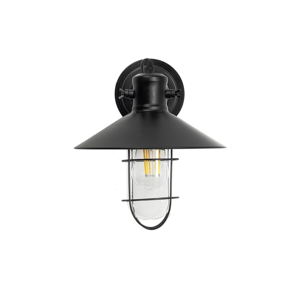 LEDTM® CELL 01118 Vintage Φωτιστικό Τοίχου - Απλίκα με Ντουί 1 x E27 AC 220-240V IP20 - Μαύρο - Μ26.5 x Π32 x Υ30cm - Image 3