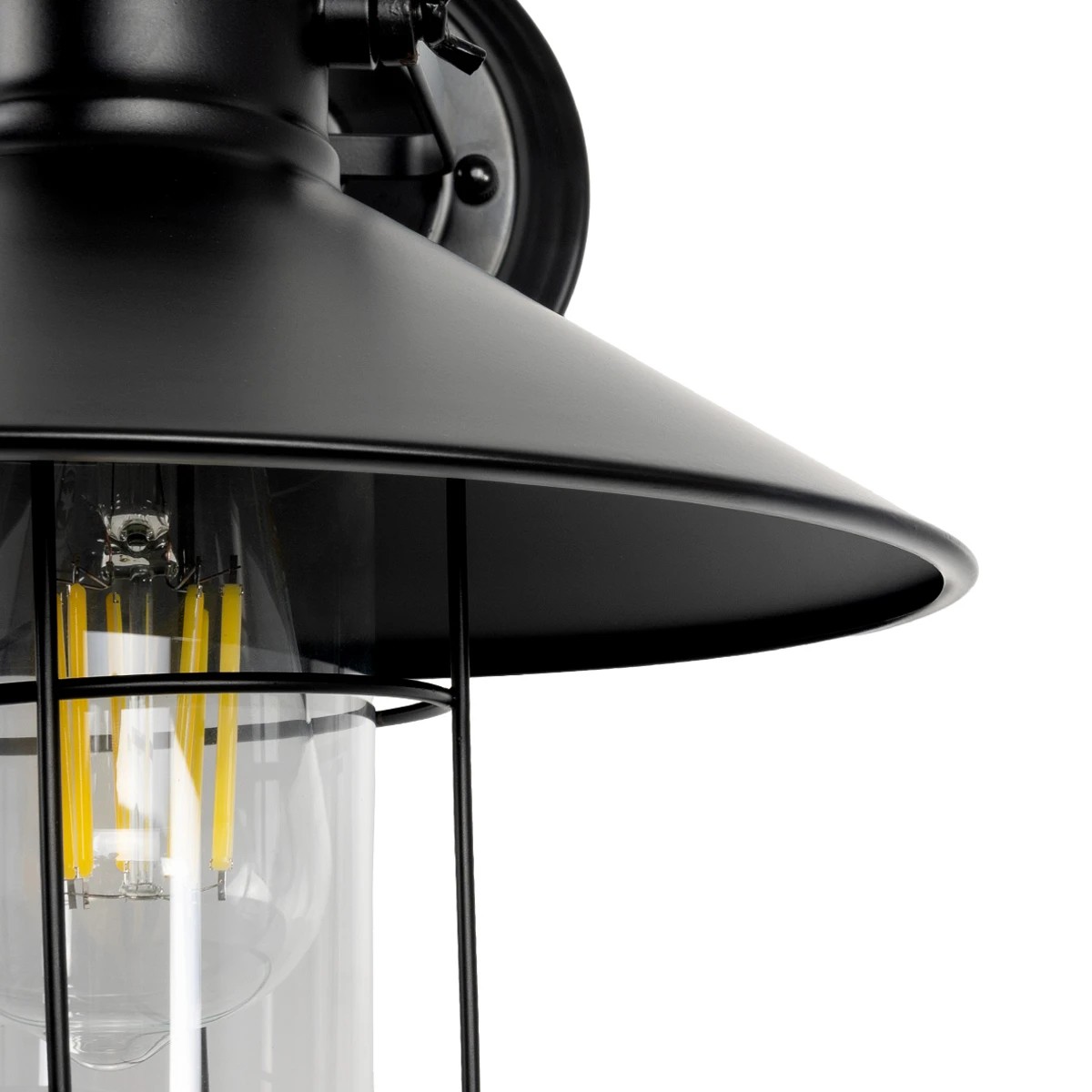 LEDTM® CELL 01118 Vintage Φωτιστικό Τοίχου - Απλίκα με Ντουί 1 x E27 AC 220-240V IP20 - Μαύρο - Μ26.5 x Π32 x Υ30cm - Image 4